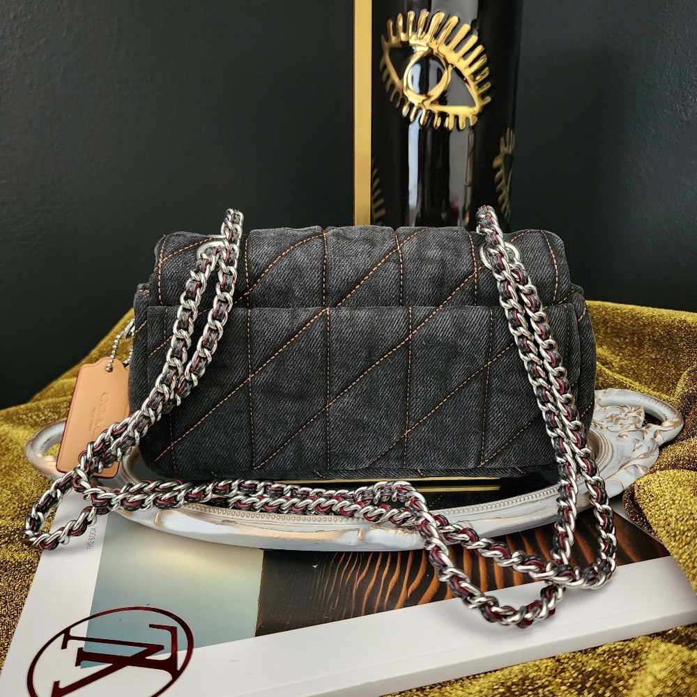 Coach Denim Tabby 2 Way Bag - Picture 2 of 16